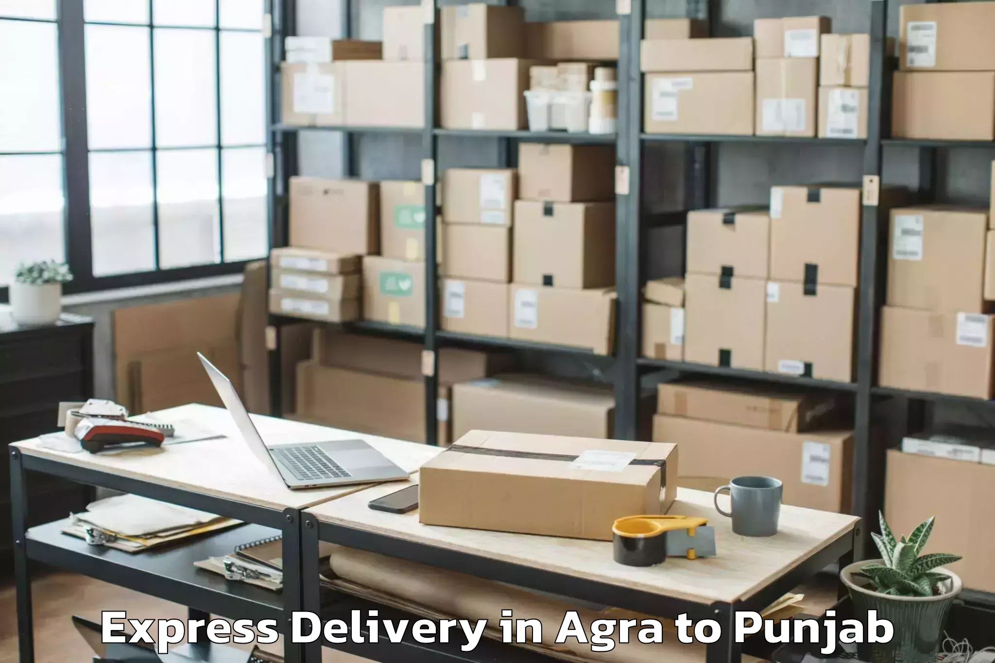 Top Agra to Laungowal Express Delivery Available